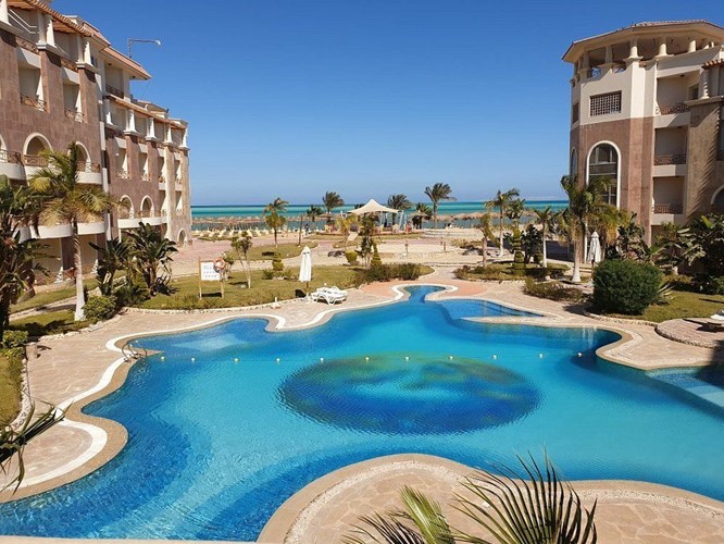 Apartmán se 2 ložnicemi a výhledem na moře, Royal Beach Resort, Hurghada, Egypt 